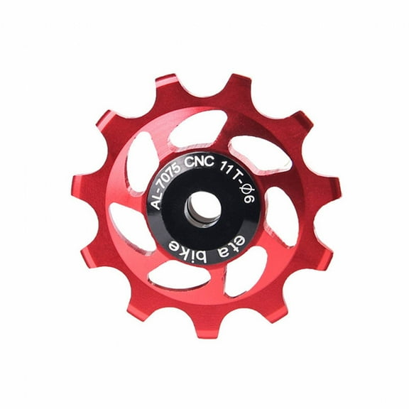 FACEGA Jockey Wheel 13T Bike,Anodized Treatment Bike Jockey Wheel,Metal and Ceramic Bearings Derailleurs Jockey Wheel,Red