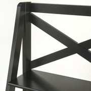 TMS X 4-Tier Shelf, Ladder Bookcase, Black