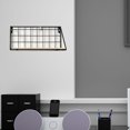 thumbnail image 3 of OUNONA Wall-mounted Shelf Wall Wrought Shelf Solid Wood Black For Kitchen Storage 1Pcs, 3 of 5