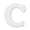 C, variant on 12 Pack: 2.5" White Wood Letter by Make Market®