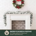 thumbnail image 4 of Fraser Hill Farm Green Mountain Pine Flocked Garland, 9-Ft, Outdoor Décor, FFMP108GL-0SN, 4 of 12