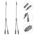 thumbnail image 1 of WEUVEB 2Ud Cable Adaptador De Audio Nylon Con Doble Conector 3.5mm Para Computadora, 1 of 8