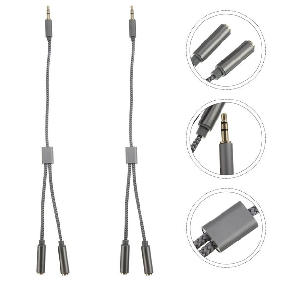 DEEPCRAFF 2-Pack Headphone Cable 3.5mm Audio Extension Cord for Headphones and Earphones