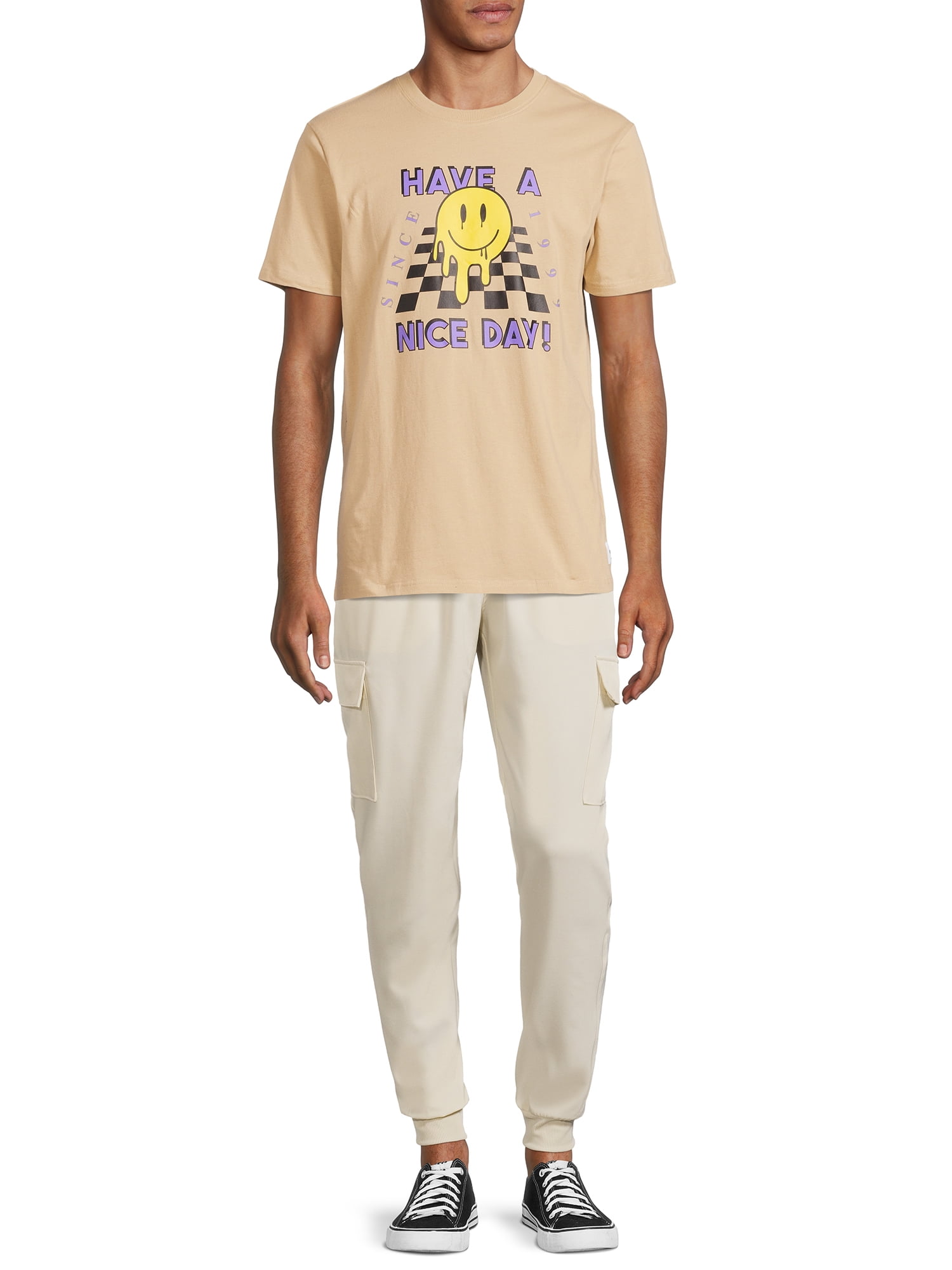 Tahari Men's Stretch Woven Cargo Joggers