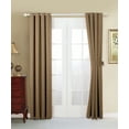 thumbnail image 3 of Home Soft Things Solid Blackout Curtains/Drapes Thermal Insulated Grommet Darkening Curtains, 2 Curtains and 2 Tiebacks Set - Amphora - 54 x 96 inches, 3 of 7
