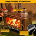 thumbnail image 3 of Luku Portable Hot Tent Stove With Chimney Pipes,Wood Burning Stove for Camping Tent Stove With View Glass, Camping Wood Stove Stainless Steel for Outdoor Heating and Cooking, 3 of 9