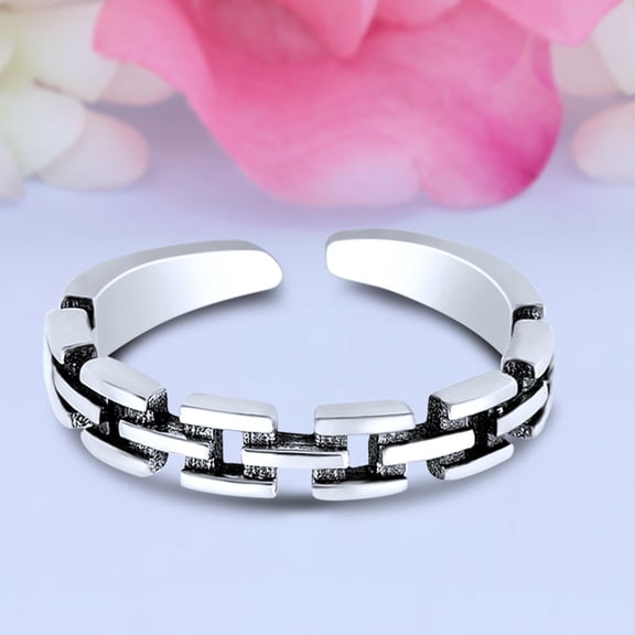 3 mm Toe Band Ring 925 Sterling Silver Thin Adjustable Stylish Rings For Women