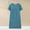 01 Light Blue, variant on Weiqiqre Womens Sleepwear Cotton Night Shirts Short Sleeve Night Gown Dress Casual Pajamas Soft Sleepwear