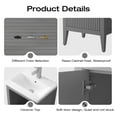 thumbnail image 2 of Vanity Art 20" Bathroom Vanity Cabinet with Ceramic Undermount Sink, Freestanding Storage Cabinet with Ceramic Top, and Removable Shelve, 2 of 6