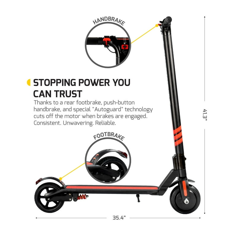 Swagger Pro Foldable Electric Scooter w Cruise Control 14.2 Mile Range Rear Suspension and 15.5 mph Max Speed SG 3 Walmart