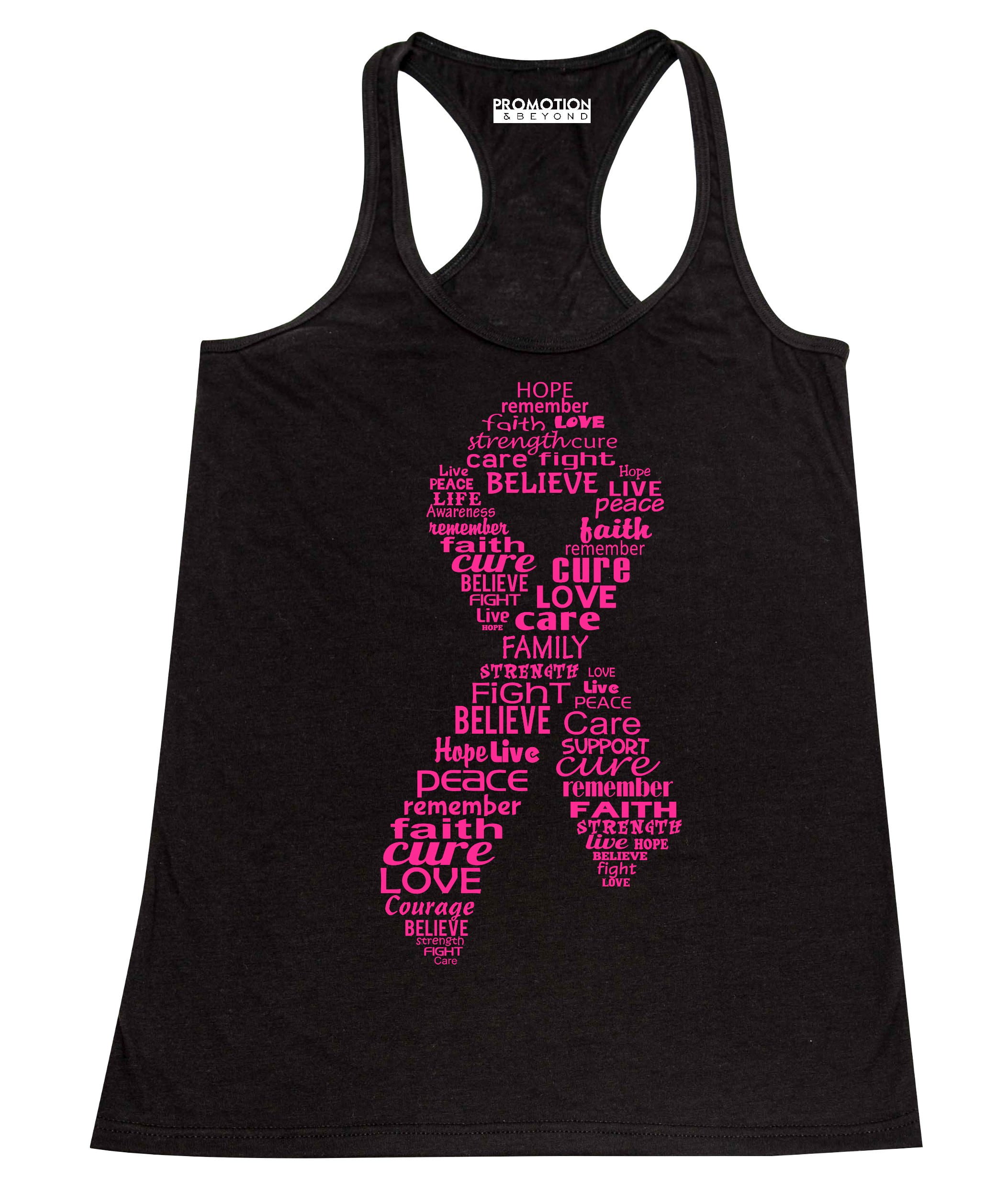 Fight Cancer Tank Top Pink Strength Support Awareness Family Hope Sleeveless