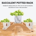 thumbnail image 4 of Shisuyan Creative Arch Bridge-shaped Succulent Potted Shelf Wooden Flower Pot Stand, 4 of 9