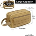 thumbnail image 6 of Tactical Toiletry Bag for Men – MOLLE Dopp Kit with Dry/Wet Separation, Large Capacity, Water-Resistant Travel Shaving Bag with U.S Patch & T-Mount MOLLE Clip (Black), 6 of 7