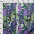 thumbnail image 3 of oneOone Georgette Viscose Medium Blue Fabric Asian Mix Floral Craft Projects Decor Fabric Printed By The Yard 42 Inch Wide, 3 of 4