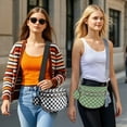 thumbnail image 3 of Bum Bags for Women Checkered Crossbody Bag with Removable Wallets Large Nylon Belt Purse Fanny Packs with Extra Strap, 3 of 7
