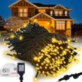 thumbnail image 1 of Guirnalda de luces navideñas Kwaiffeo, 100 m, 300 LED, 8 modos, blanco cálido, 1 of 6
