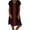 Black, variant on Women's Casual Tennis Dress Casual V-Neck Printed Summer Style for Plus Size Ladies Yellow XL