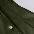 thumbnail image 6 of Wutalume Women's Solid Color Thick Long Sleeve Fashion Coat Jacket, Lapel Design with Double Breasted Buttons, Pockets and Lining, Wool Blend for Fall and Winter,Army Green L, 6 of 6