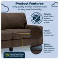thumbnail image 3 of Serta Palisades 78" Track Arm Sofa with Removable Covers Dark Brown, 3 of 17