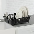 Dish Drying Rack, Sterilite Dish Rack with Self Draining Base, Black