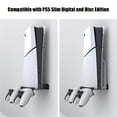thumbnail image 2 of Soporte de pared para consola PS5 Slim Base metálica de almacenamiento con gancho para mando de videojuegos Kit de herramientas de tornillos de instalación, 2 of 7