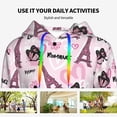 thumbnail image 4 of Lsque Eiffel Tower and Butterflies Pattern Casual Women's Hoodie,Hooded Sweatshirt with Kangaroo Pocket,Pullover Hoodie with Eye-catching Drawstrings-Large, 4 of 7