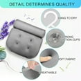 thumbnail image 2 of Bath Pillow,Ergonomic Bathtub Spa Pillow with 4D Air Mesh Technology and 4 Suction Cups,Fits All Bathtub, 2 of 11