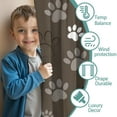 thumbnail image 3 of Blackout Kids Curtains,Brown Dog Paw Footprint Childrens Insulated Curtains Set Of 2,Bedroom Essentials,Toddler Room Decor 52"x84"(132x213cm), 3 of 4