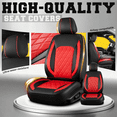 thumbnail image 3 of LINGVIDO Truck Seat Covers for 2014-2021 Toyota Tundra CrewMax Cab (60/40 Split Bench Rear ONLY), Waterproof Faux Leather Seat Covers for Trucks, Full Set Front & Rear, Black & Gray, 3 of 7