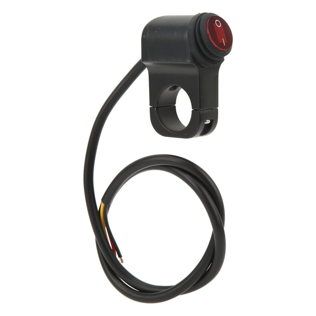 Motorcycle Headlight Switch, 12V Aluminum Alloy Red Light Motorcycle Handlebar Switch For Cycling