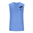 thumbnail image 3 of IROINNID Mens Sleeveless Gym Workout Tank Top, Tag Free & Moisture Wicking, Summer Compression Shirt Soild Printed Pullover Ribbed Stretch Fabric, 3 of 4