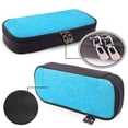 thumbnail image 4 of Lsque Sky Blue Glitter Printed Big Capacity PU Leather Pencil Case Large Pencil Pouch Stationery Pen Bag Pencil Holder for Teen, 4 of 6