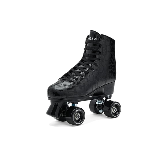 Patines Quad Impala Negro con Estampado de Leopardo Talla 8