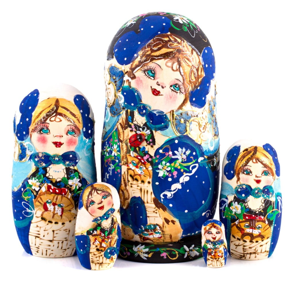Unique Nesting Dolls Mila Style Babushka 5 Layers Stacking Matryoshka Doll