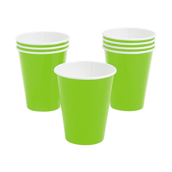 Lime 9 Oz Paper Cups (24Pc) - Party Supplies - 24 Pieces