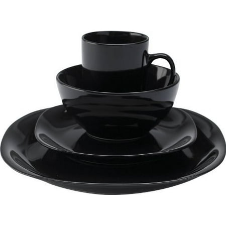 UPC 086269024056 product image for Thomson Pottery 16−pc. Black Quadro Set BLACK | upcitemdb.com