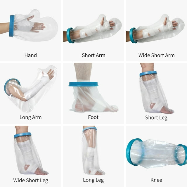 Cast Protector,Covers Wound Hand Ankle Knee Arm Cover Waterproof Reusable Hand Ankle Wound Bath Ankle Knee Covers Cover Waterproof Reusable Rookin Yorten Fesjoy