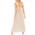 thumbnail image 3 of Vestido De Tirantes Con Lazo En Los Hombros,Vestido Sin Mangas De Mujer Vestido De Verano Sin Mangas De Encaje Vestido De Verano Con Aberturas Laterales Para Mujer Funcionalidad Inteligente, 3 of 4