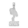 thumbnail image 4 of FJC Finejewelers 925 Sterling Silver Rhodium Plated Polished Turks Caicos Flamingo Charm 22 x 8 mm, 4 of 6