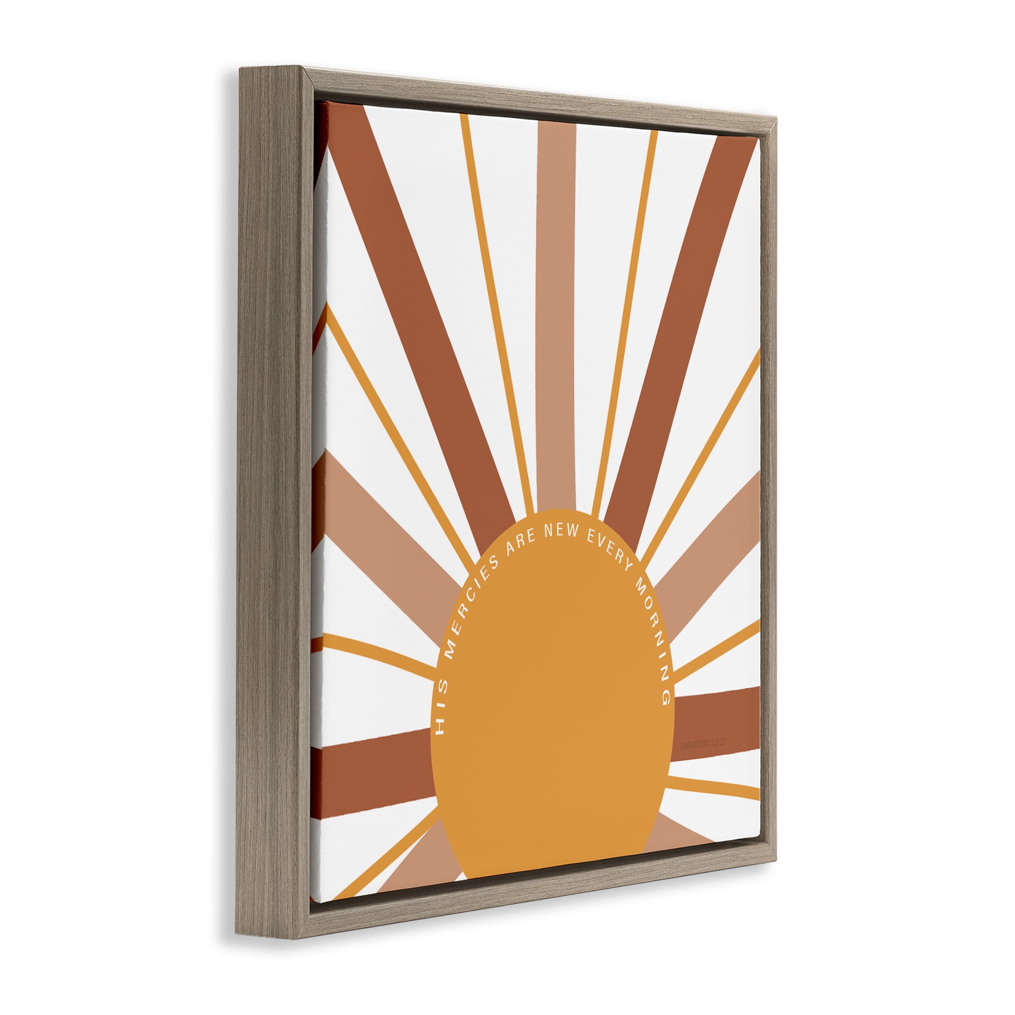 Stupell Industries His Mercies Every Morning Brown Framed Floater Canvas Wall Art, design by SD Graphics Studio