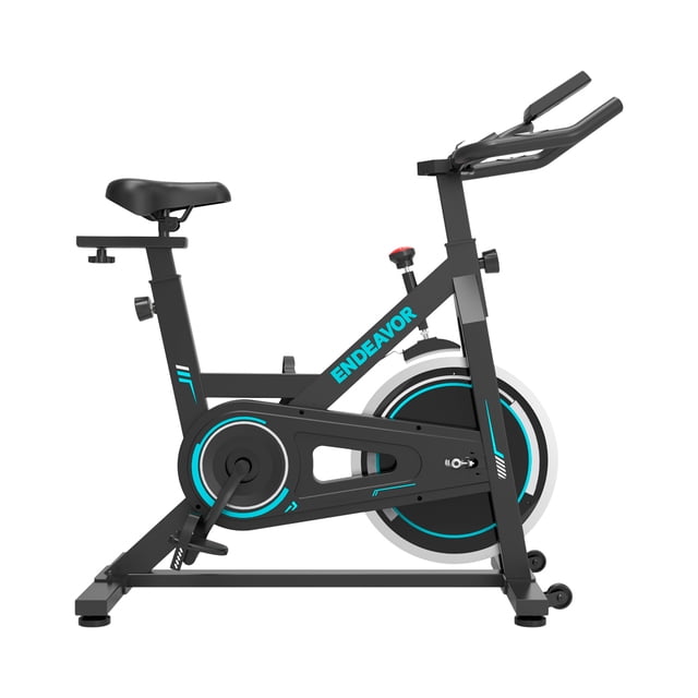 Bicicleta Fija Disco 6Kg Spinning Estática Ajustable Profesional S310 Negro Azul Endeavor