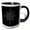 Black/White, variant on 3drose, Pretty Purple Eight Point Flower Patterned Snowflake, 15oz Mug
