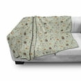 thumbnail image 3 of Animal Soft Flannel Fleece Blanket, Woodland Concept Childish Pattern with Forest Animals Deer Fox Bear Rabbit and Owl, Cozy Plush for Indoor and Outdoor Use, 60" x 80", Multicolor, by Ambesonne, 3 of 6