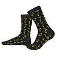thumbnail image 2 of KLL Bee Floral Print Cool Socks Men's Women's Crew Socks Funny Crazy Novelty Stockings, 2 of 7