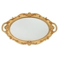 thumbnail image 1 of CIMAXIC Mirror Plate 1Pc European Storage Tray Cosmetic Tray Storage Plates Perfume Plate (Golden),14.57"X9.45"X0.91", 1 of 4