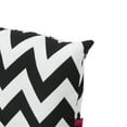 thumbnail image 4 of Greylin Outdoor Water Resistant Fabric Chevron Rectangular Throw Pillow, Black, 4 of 11