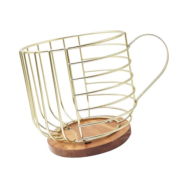 Soporte para cápsulas de café, contenedor organizador de cápsulas de café, jaulas metálicas para cápsulas de café. oro sin letras