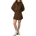thumbnail image 4 of Long Sleeve Women Fall Winter 2 Pieces Skirt Sets Casual Sweater Pullover and Skirt, 4 of 6
