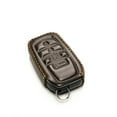 thumbnail image 3 of Vitodeco Genuine Leather Smart Key Fob Case Cover Protector Compatible for Toyota Sienna (2021 - 2026 Models) - 5-Button, Brown, 3 of 5