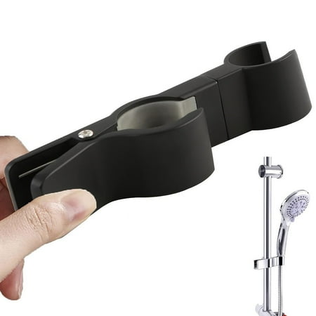 

FANJIE Adjustable Shower Head Bracket Universal 18-25mm Shower Head Rail Holder Black
